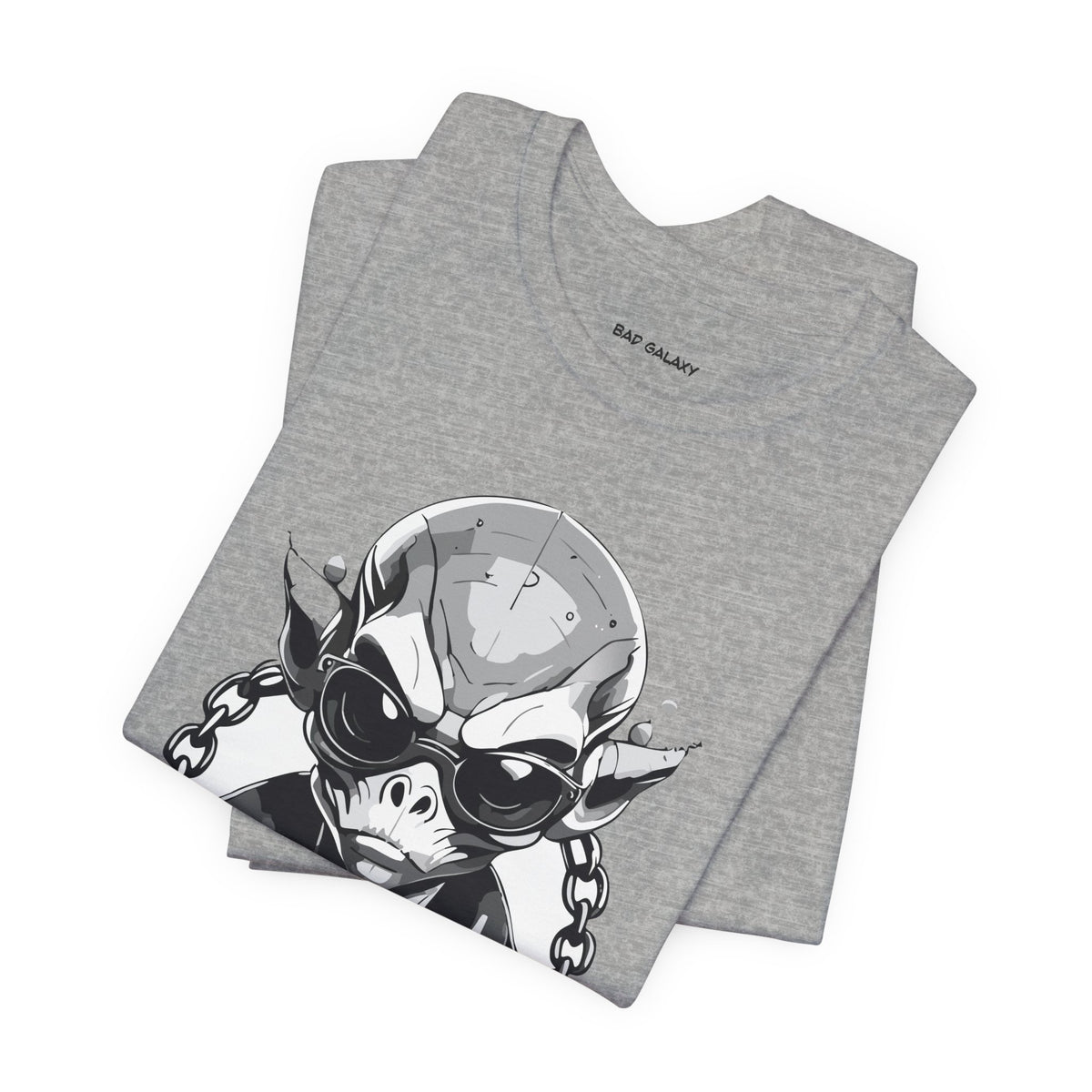 Alien Graphic Unisex Cotton Bella+Canvas Tee with Art Design b52