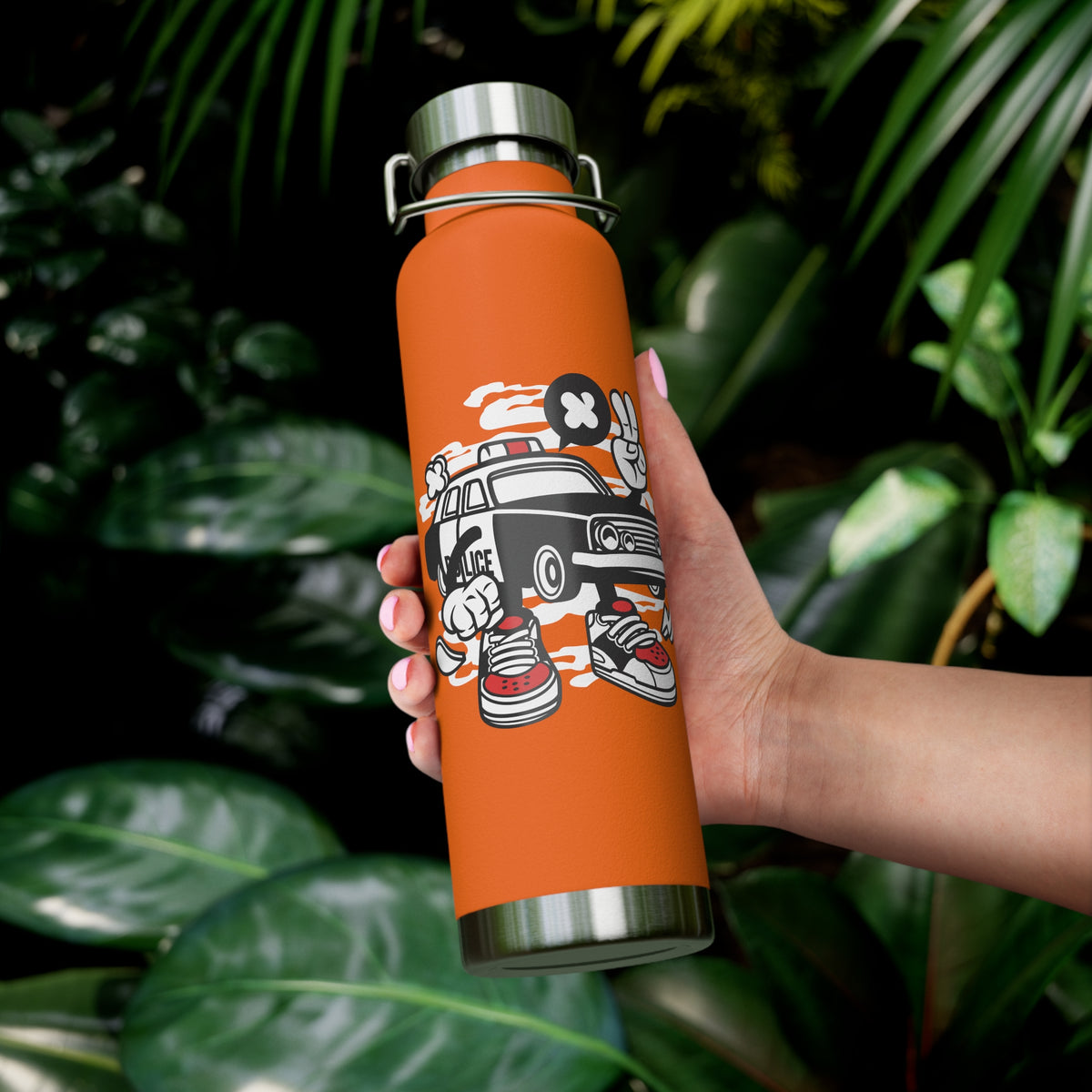 22oz Copper Insulated Water Bottle with Cartoon Design - CV31