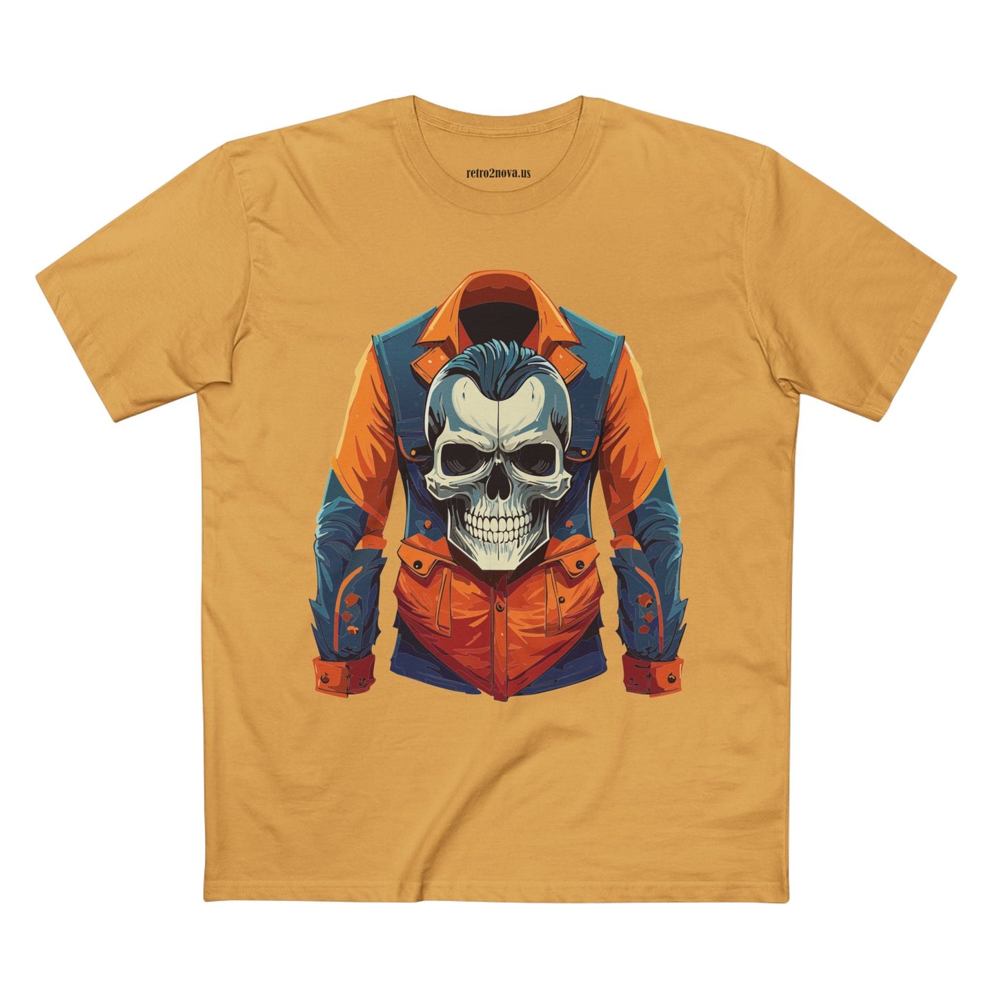 Skull Shirt Unisex Skeleton Tee Premium Cotton Art Design Retro2Nova Exclusive Art Collection
