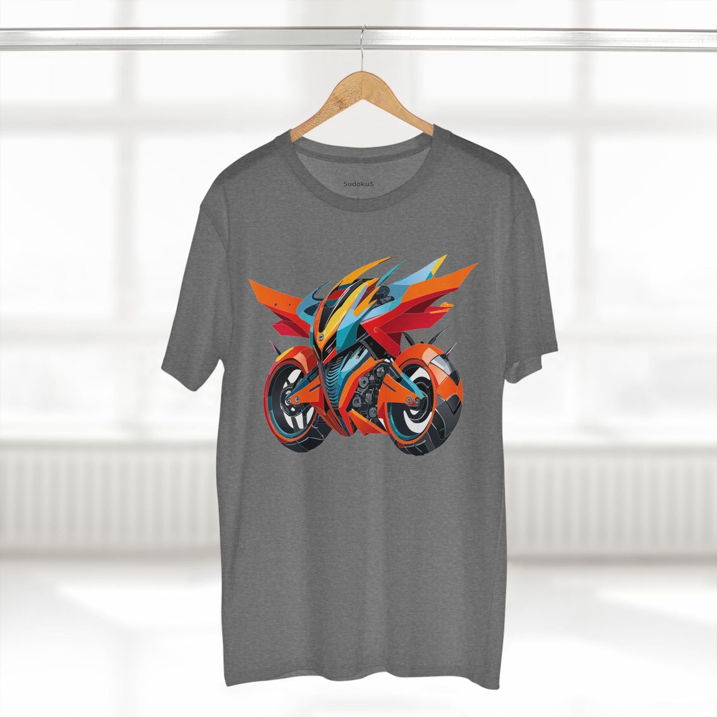 Moto Bike Graphic Unisex 100 Cotton Staple Tee 1