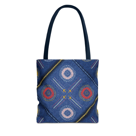 Diwali Graphic Denim Fabric Imitation Print Unisex Canvas Bag Poly Spun 3 Sizes Tote Bag 205-20