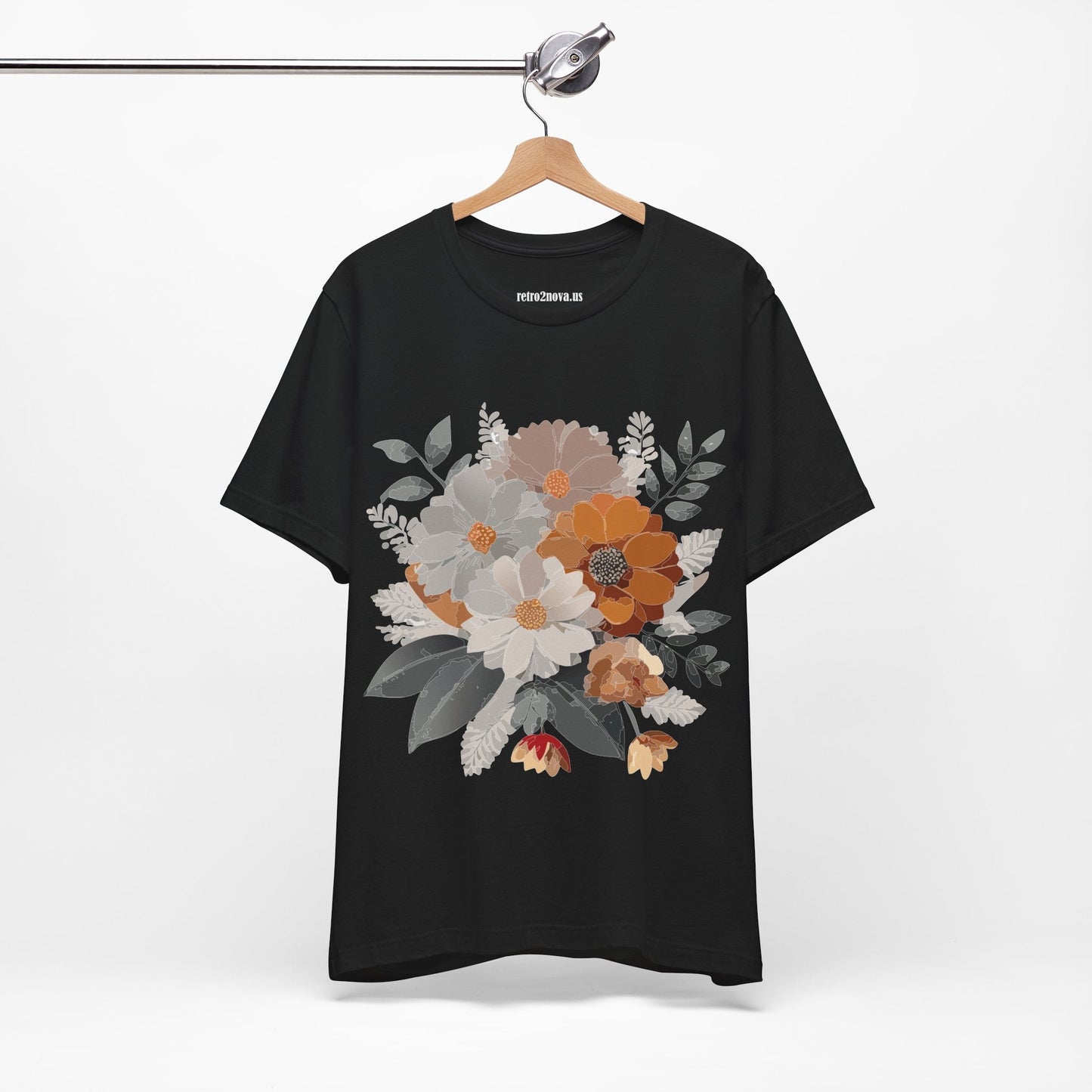 Flowers Shirt Floral Shirt Unisex Tee Lightweight Jersey Short Sleeve Floral Print Free Shipping