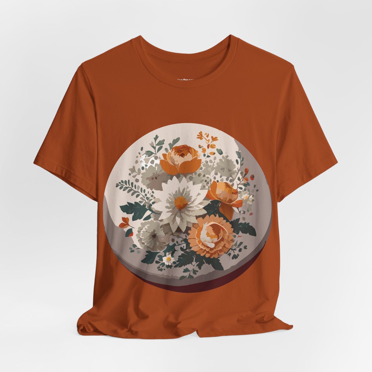 Floral Shirt Unisex Floral Print Jersey Tee Lightweight Breathable From Flowers Collection