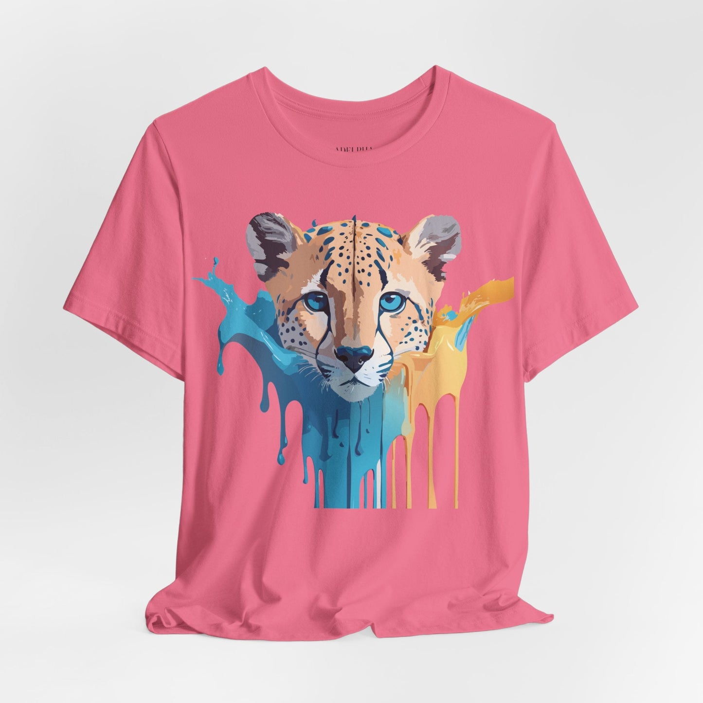 Adelpha Cheetah Graphic Jersey Tee Unisex Short Sleeve Art Design