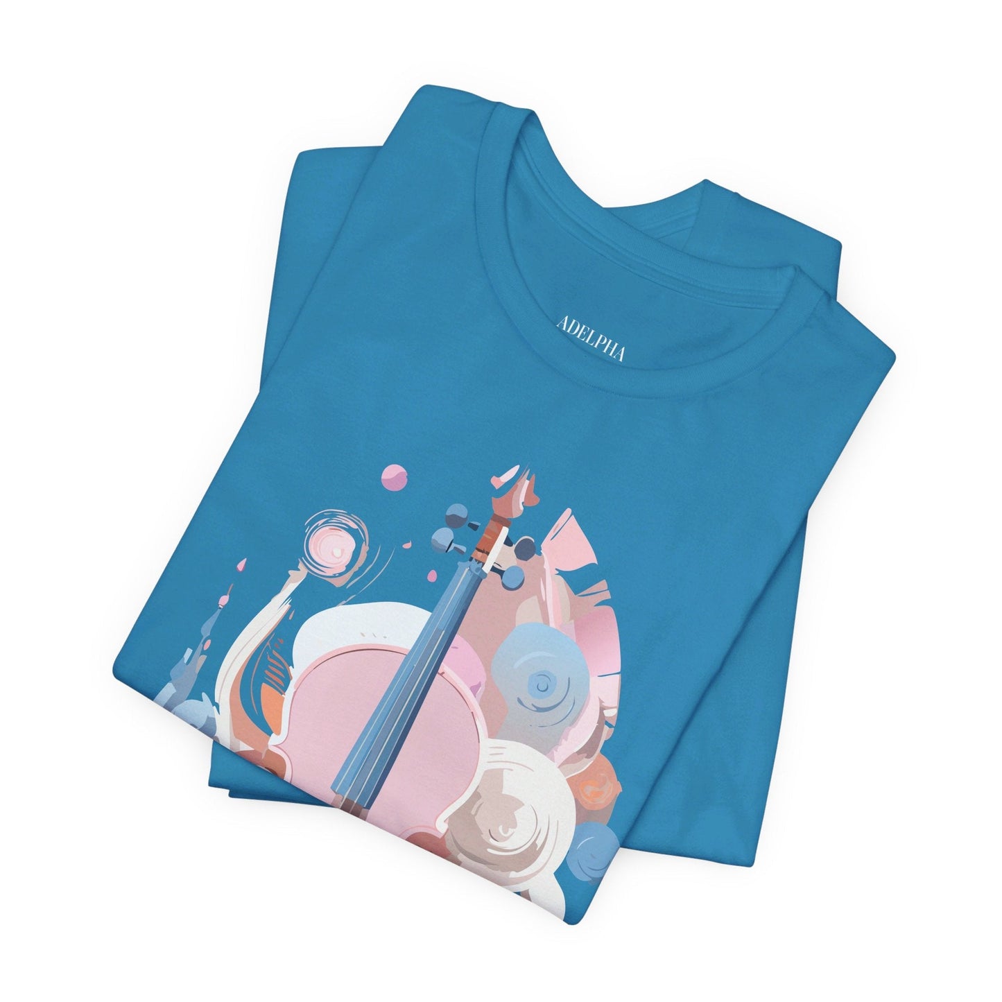 Music T Shirt Unisex Graphic Tee Vintage Inspired Artwork By Adelpha Short Sleeve
