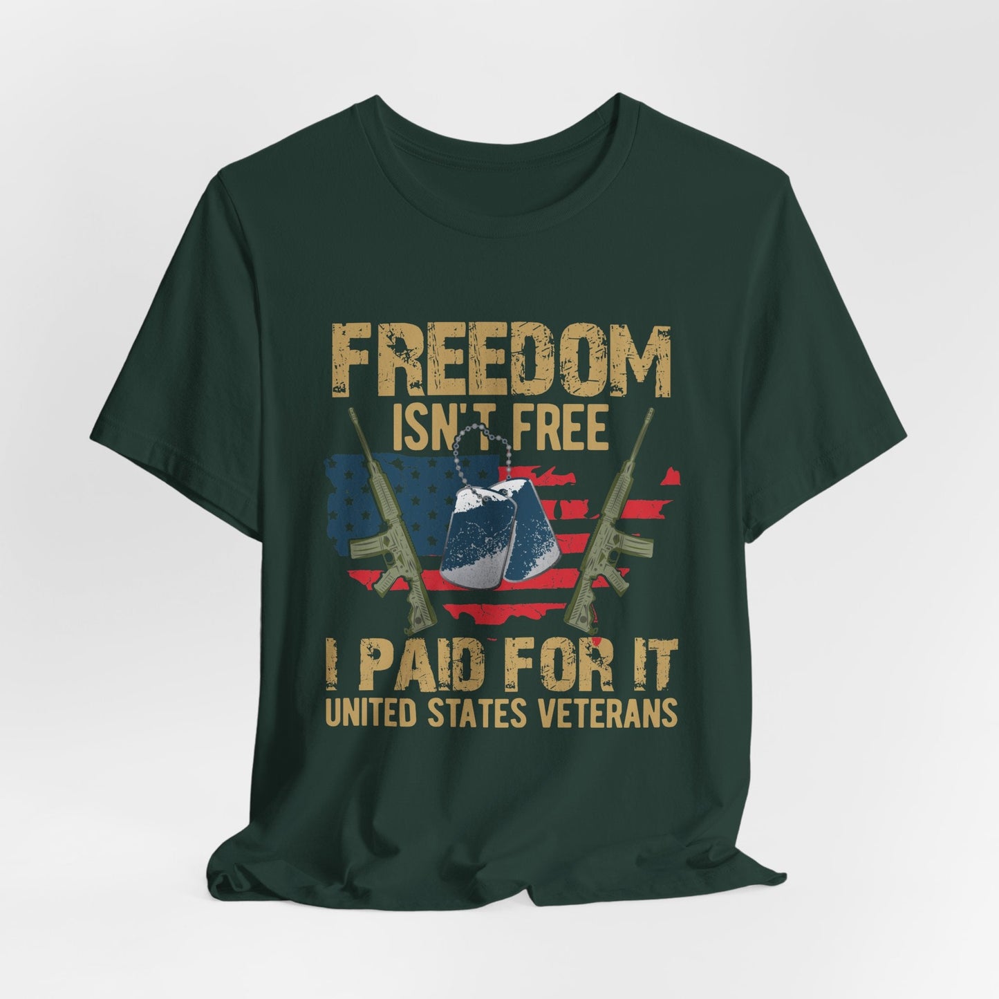 Army Veteran Patriotic Graphic Design Unisex Cotton T-Shirt v19