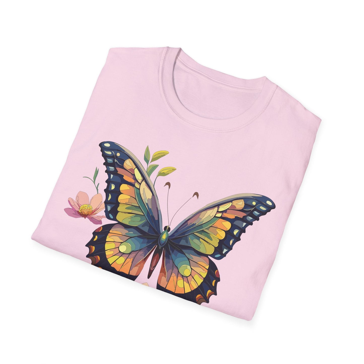 Butterfly Shirt Unisex Monarch Butterfly T Shirt Softstyle Cotton Tee One Hundred Percent Ring Spun