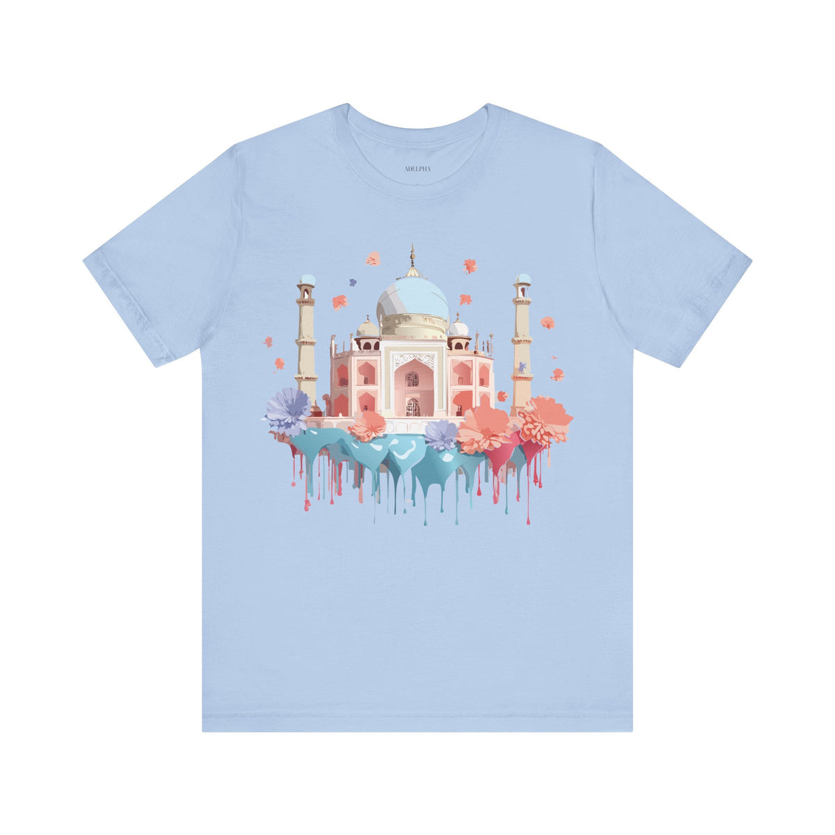 Unisex Cotton Bella+Canvas Tee with Taj Mahal