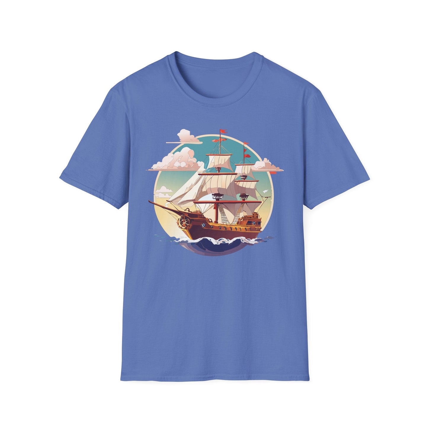 Unisex Ship T Shirts Frigate Vessel Tee Shirt Gildan Softstyle 64000 Cotton Comfort Premium Tee