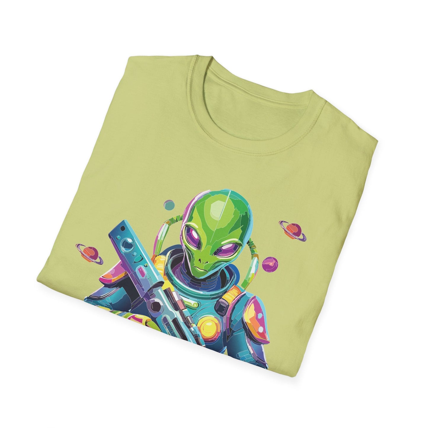 Alien Cosmos T Shirt Unisex Gildan Softstyle 64000 Art Design Tee For Everyday Comfort