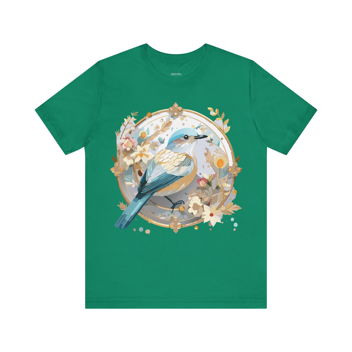 Medallion Graphic Unisex Cotton Bella+Canvas Tee with Floral Art Design m75