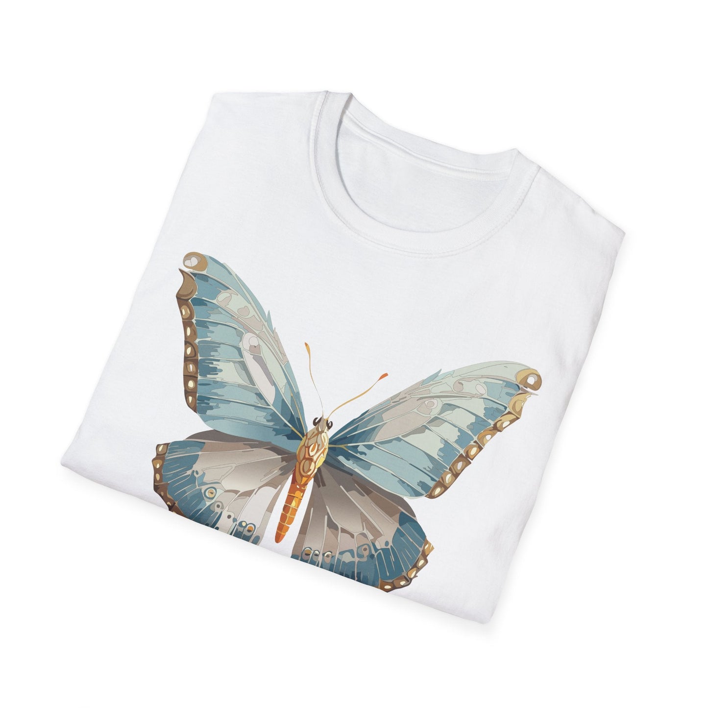 Butterfly Emblem Shirt Unisex T Shirt Gildan Softstyle 64000 Monarch Print Cotton Tee Everyday