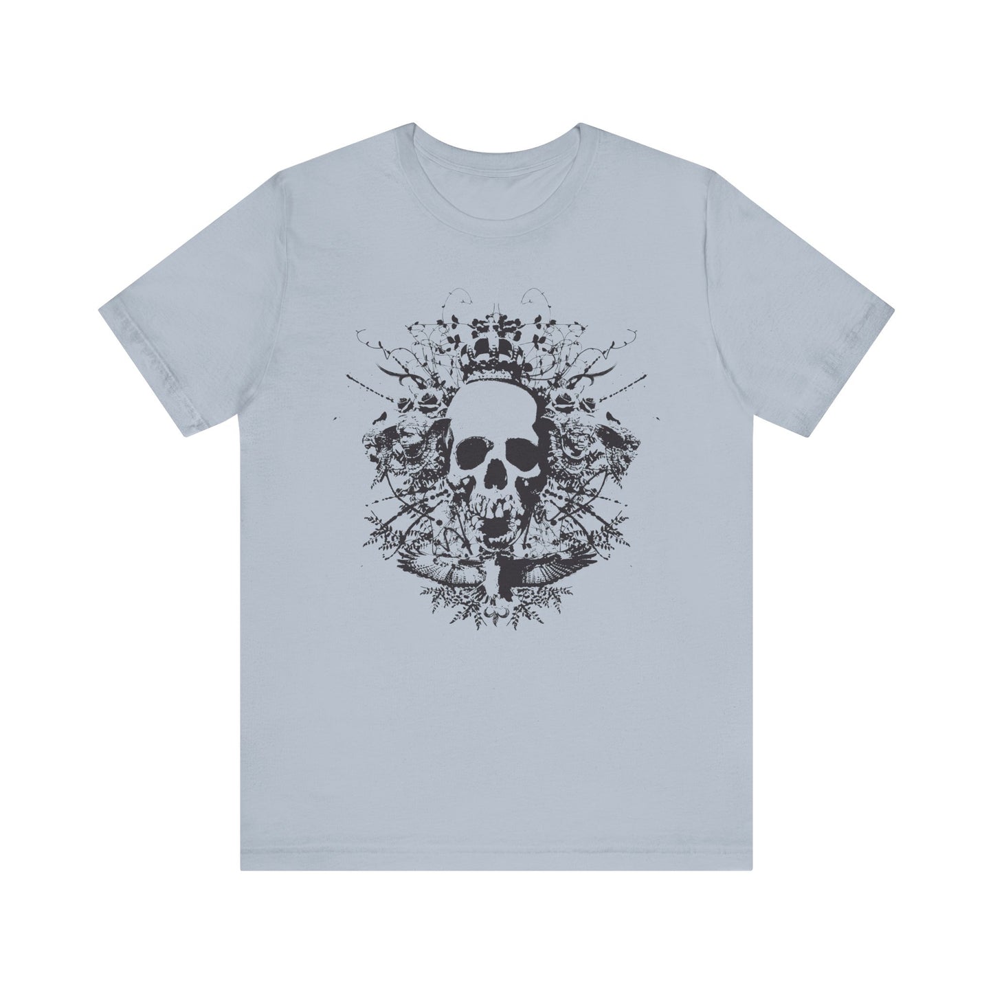 Dark Skull Graphic Design Tee, Skull Shirt, Vintage Tees, Art Design T-Shirt, Vintage Graphic Tee, Art Shirts with Skulls