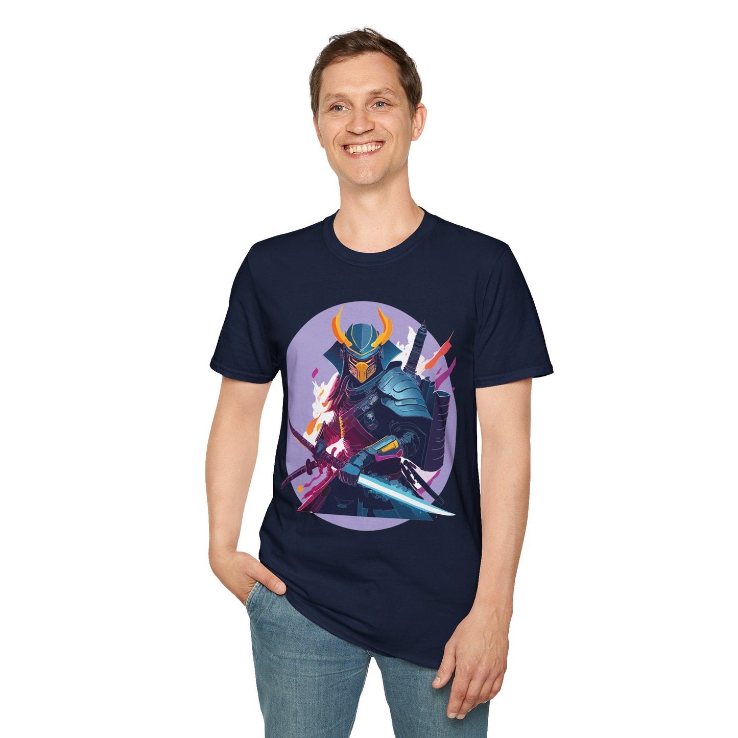 Samurai Shirt Unisex Softstyle Tee 100 Percent Ring Spun Cotton Comfortable Everyday Wear