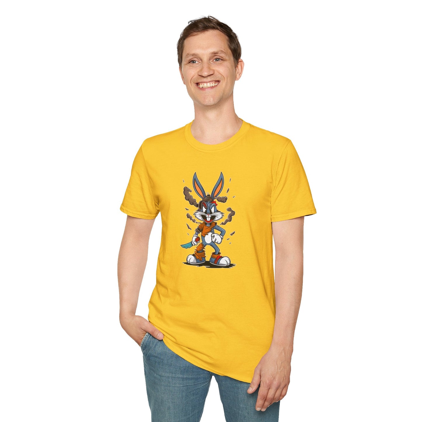 Bugs Bunny T Shirt Unisex Cartoon Tee Gildan Softstyle 64000 Comfortable Graphic Tee Classic