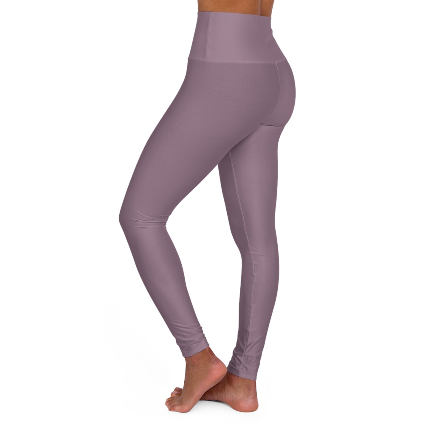 Dusty Mauve Color High-Waist Yoga Leggings Women's Seamless Poly-Span Stretchy Pants XS-2XL