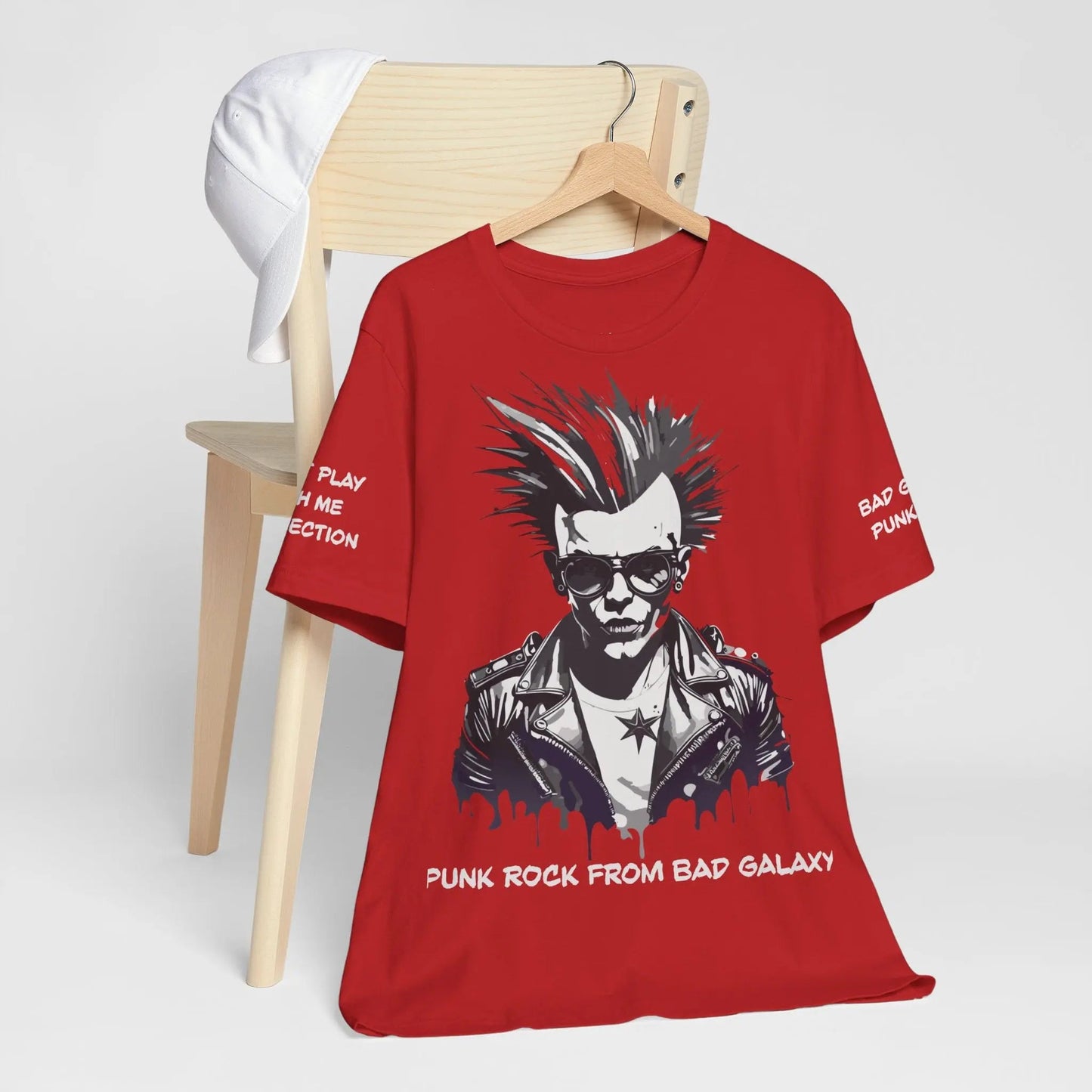 Bad Galaxy Punk Rock Tee Shirt Lightweight Fabric Made To Order 100 Percent Cotton Eco Friendly Inks