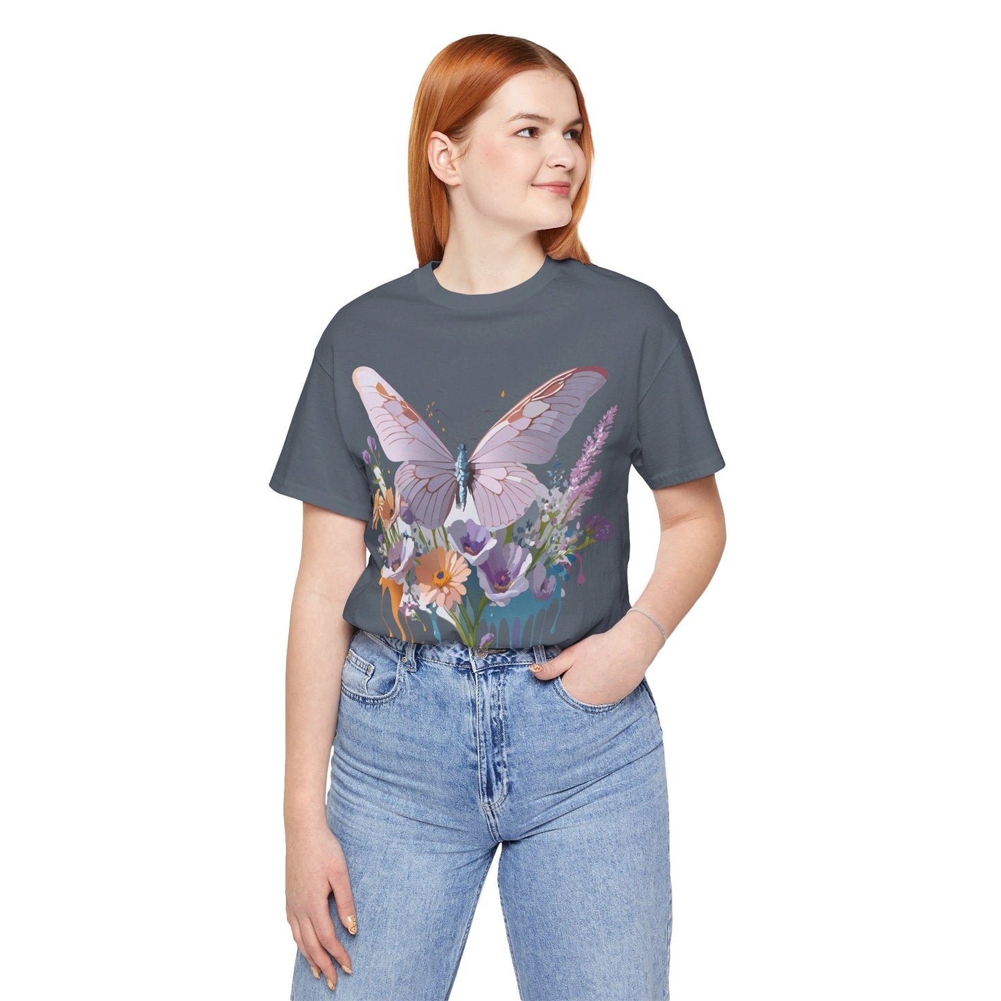 Butterfly Graphic Tee Unisex Short Sleeve Vintage Artwork By Adelpha