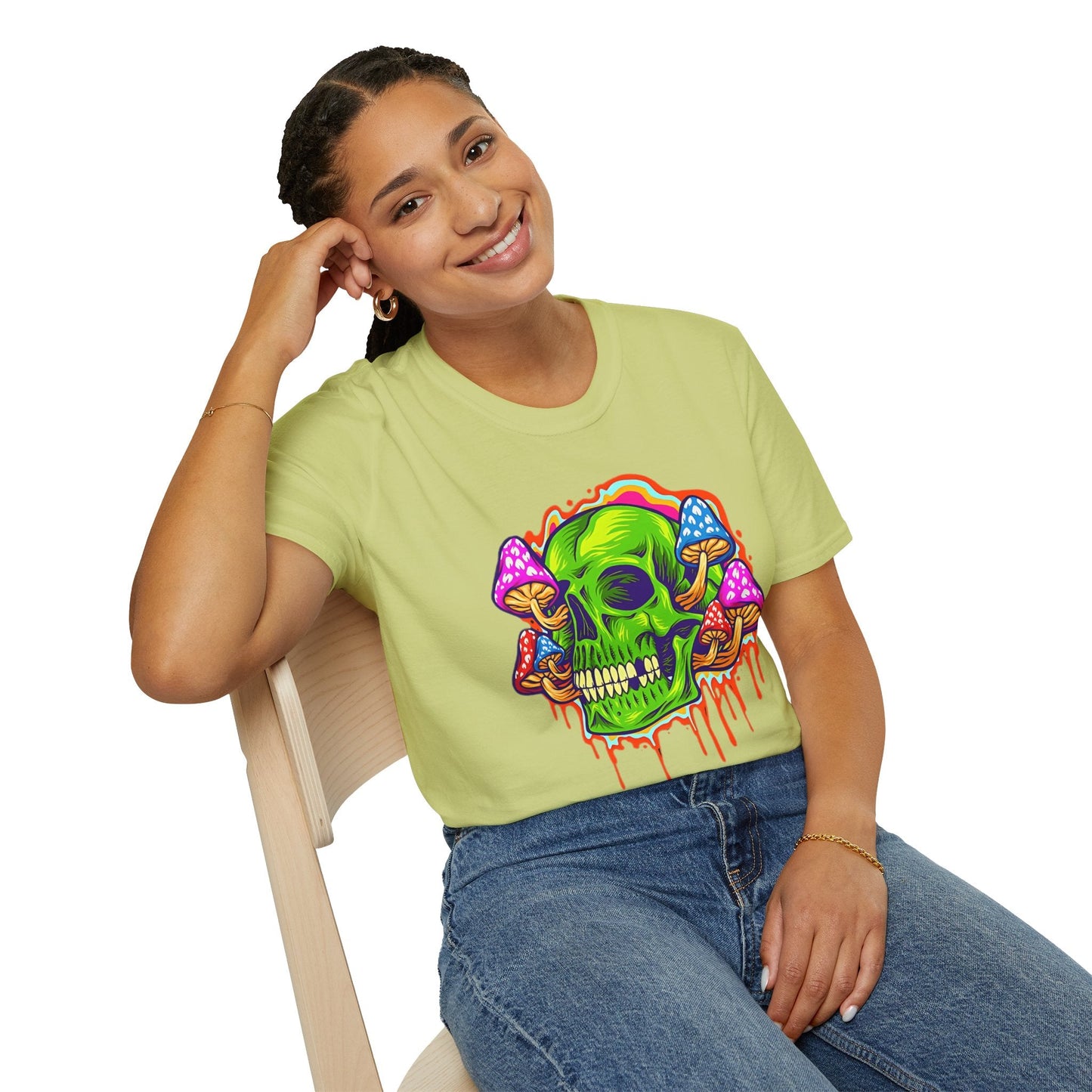 Skull Tee Shirt Unisex Skeleton Shirt With Skull Design Gildan Softstyle 64000 Cotton Tee