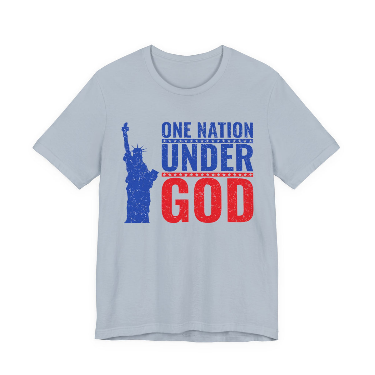 One Nation Under God T-Shirt Statue of Liberty Patriotic USA Design Unisex Cotton a6