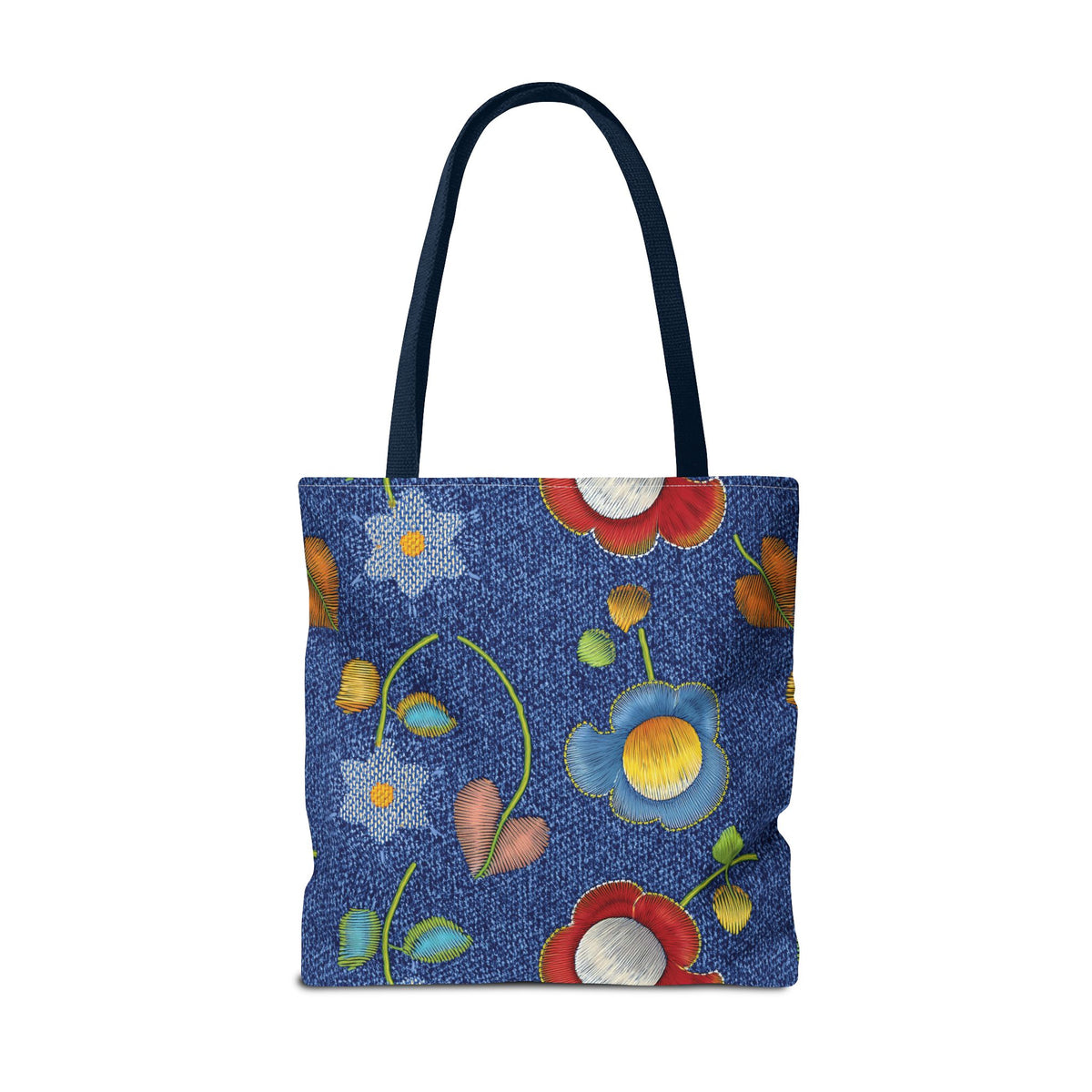Denim Fabric Imitation Print Unisex Canvas Bag Poly Spun 3 Sizes Tote Bag 169