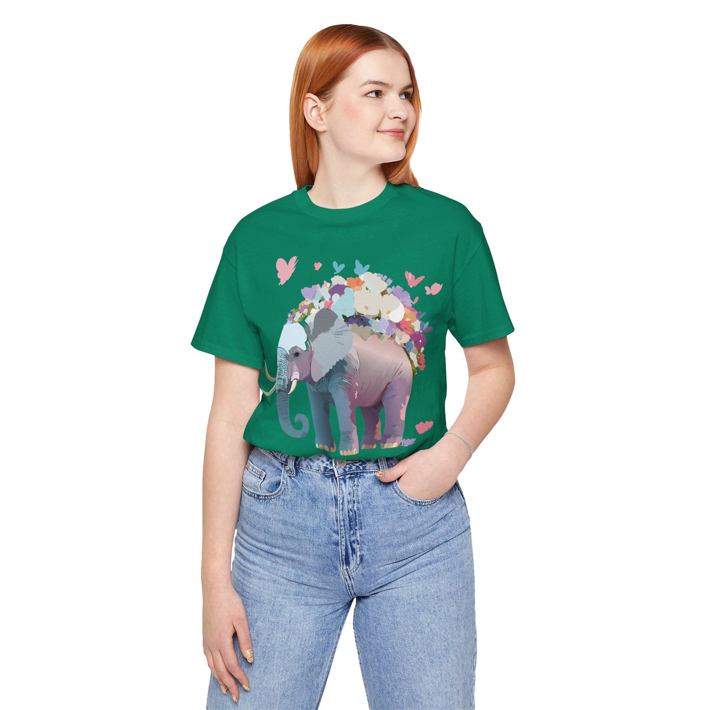 Elephant Shirt Graphic Tee Unisex Vintage Inspired Art Design By Adelpha Original Artwork