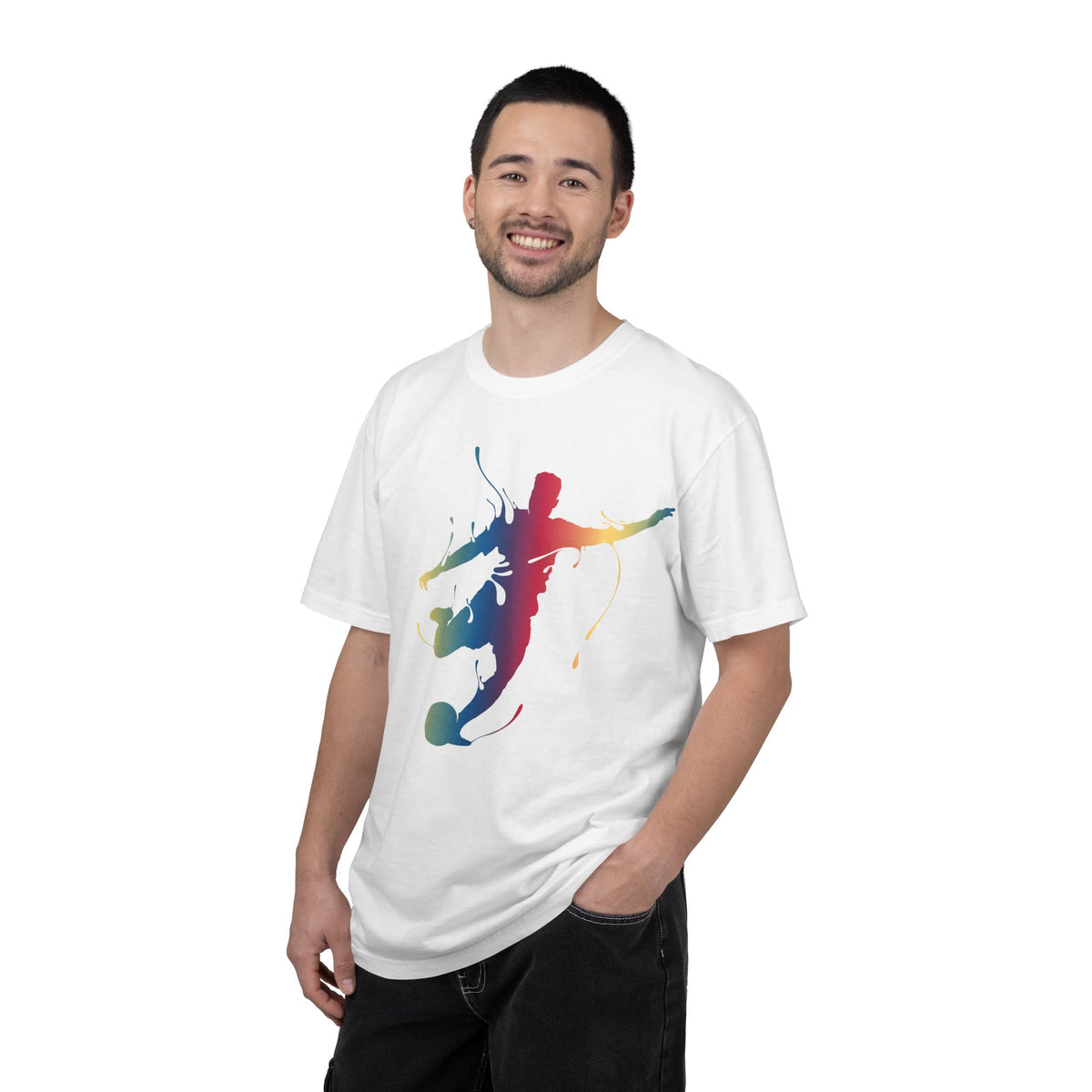 Camiseta unisex con diseño de arte deportivo.