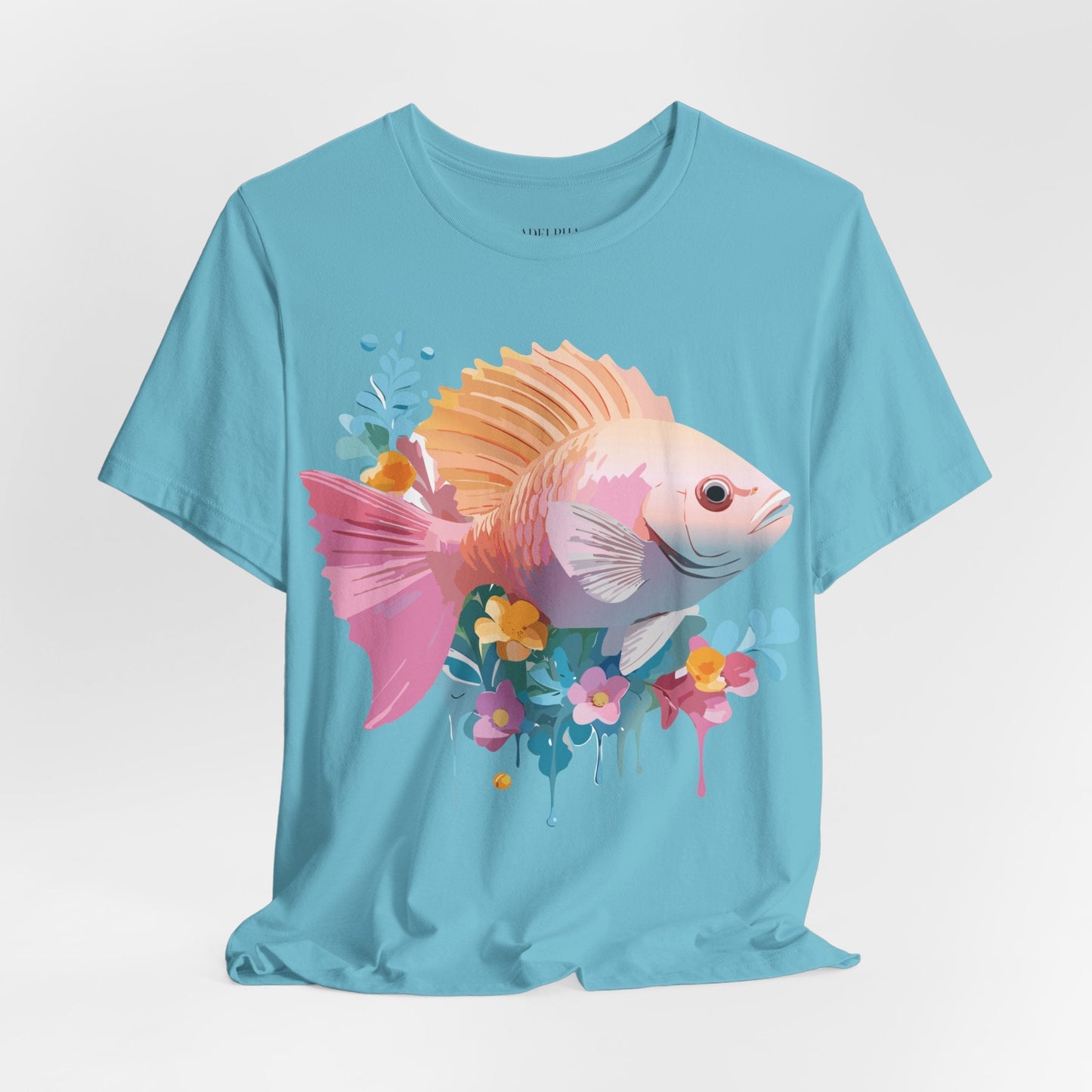 Adelpha Fish Shirt Unisex Graphic Tee With Vintage Inspired Artwork Short Sleeve