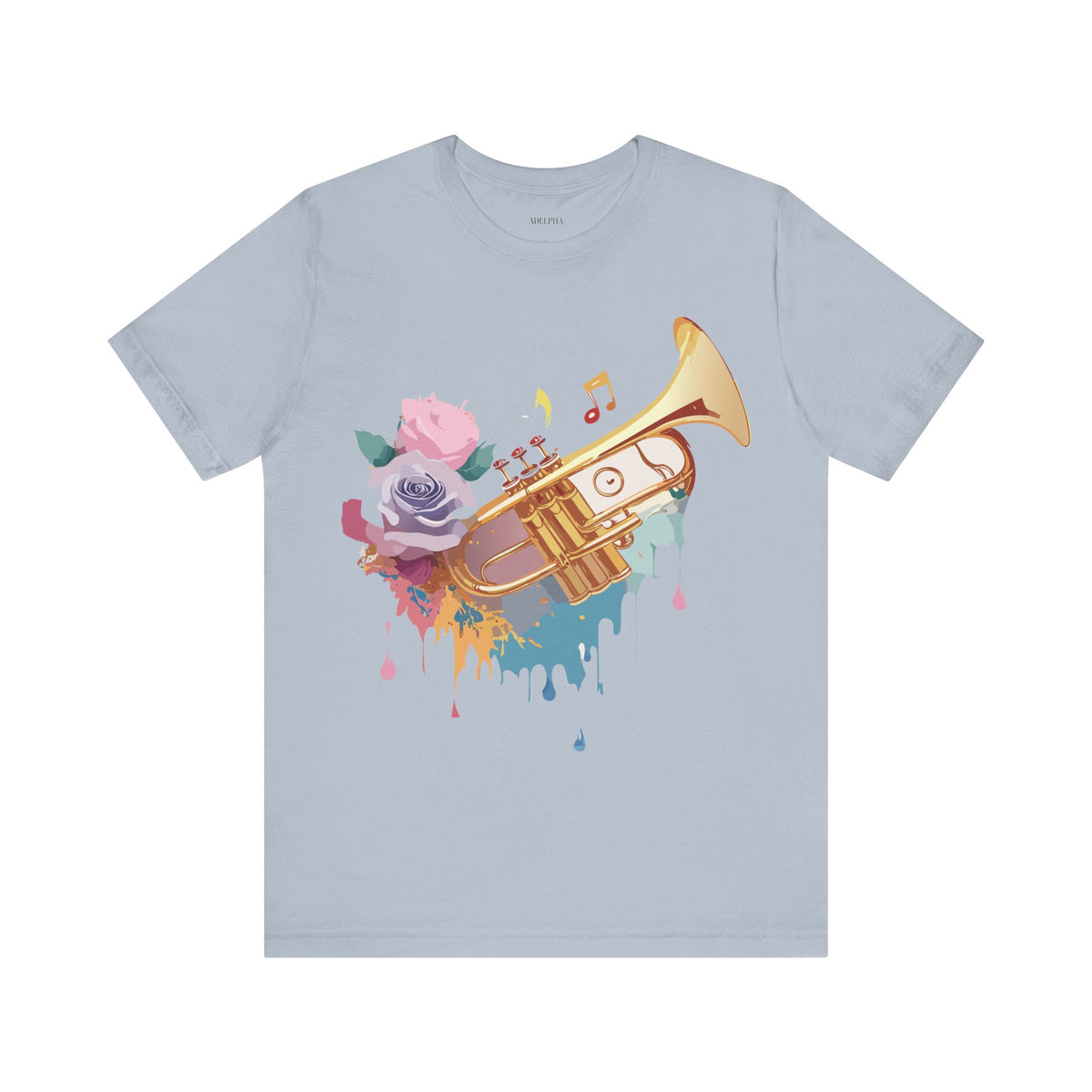 Music Graphic Unisex Cotton Bella+Canvas Tee with Art Design m164