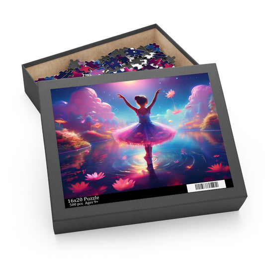Ballerina Puzzle 500-Chipboard Pieces in Box | Kids Puzzles Size: 16" x 20",  Ages 9+ and Family pn17