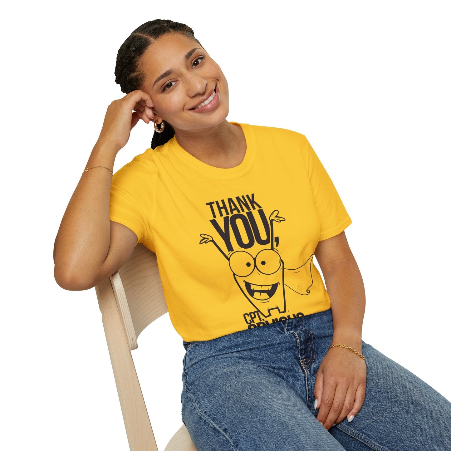 Cartoon T Shirt Animation Funny Tee Unisex Gildan Softstyle 64000 Ring Spun Cotton