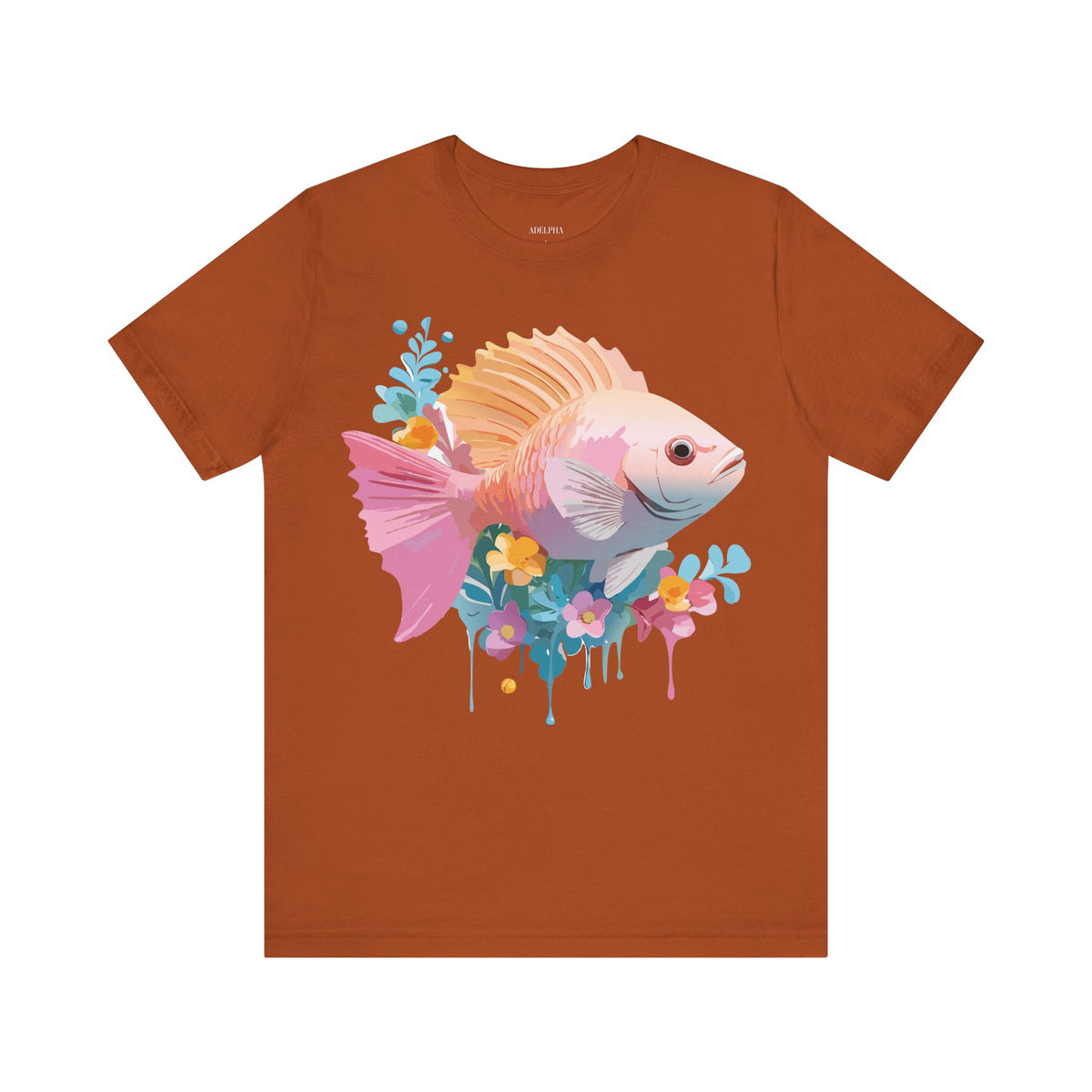 Fish Graphic Design Tee Bella+Canvas Unisex 100 Cotton Tee Shirt a101