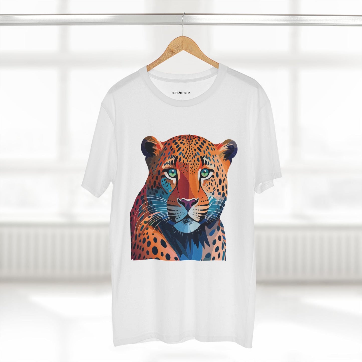Unisex Cheetah Shirt Premium Cotton Tee With Original Art Design From Retro2Nova Art Collection Soft Breathable Comfort