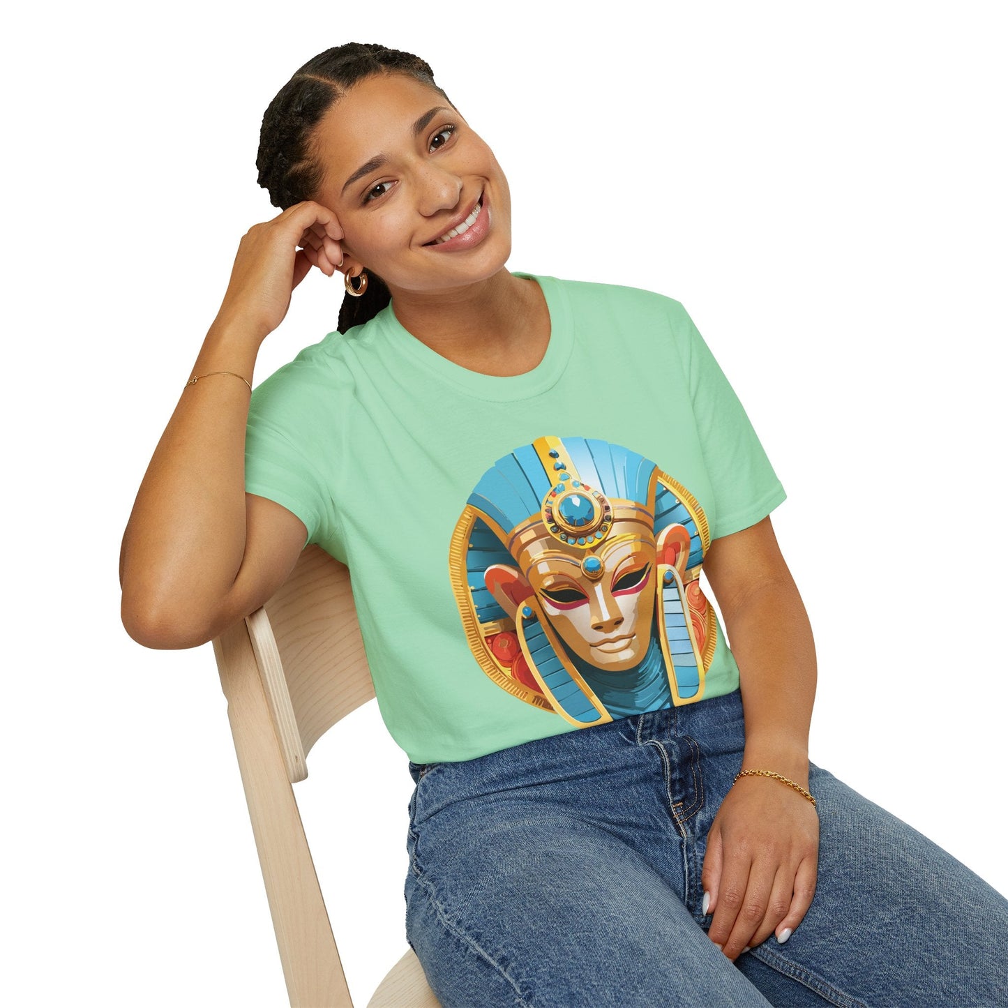 Mask Tee Shirt Unisex Softstyle Short Sleeve Art Design T Shirt 100 Percent Ring Spun Cotton