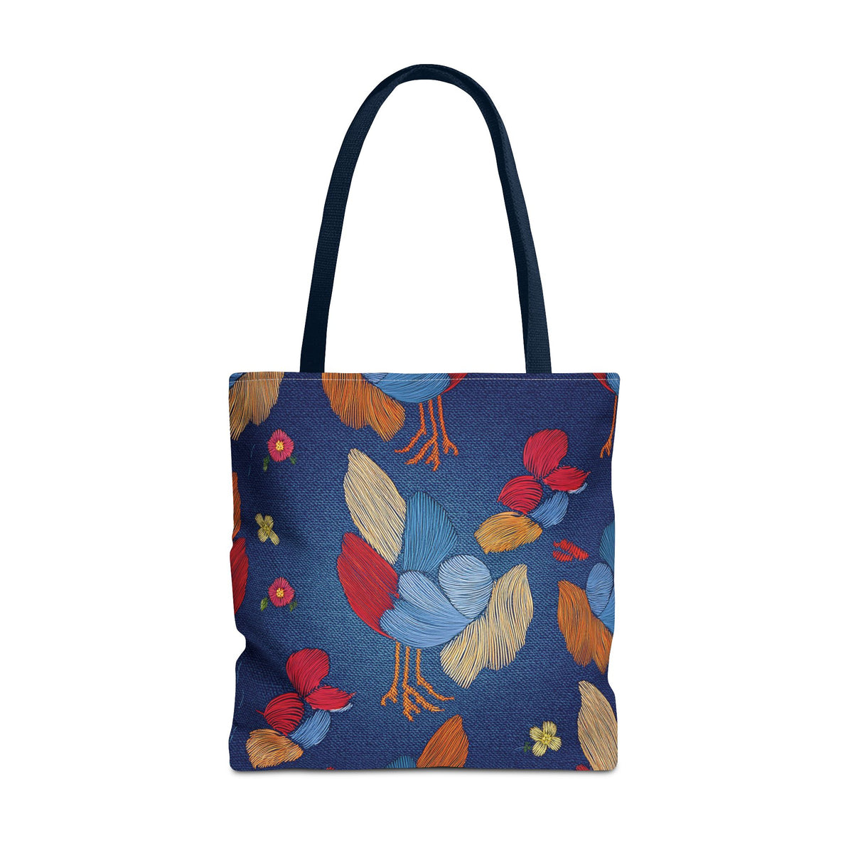 Denim Fabric Imitation Print Unisex Canvas Bag Poly Spun 3 Sizes Tote Bag 194-2
