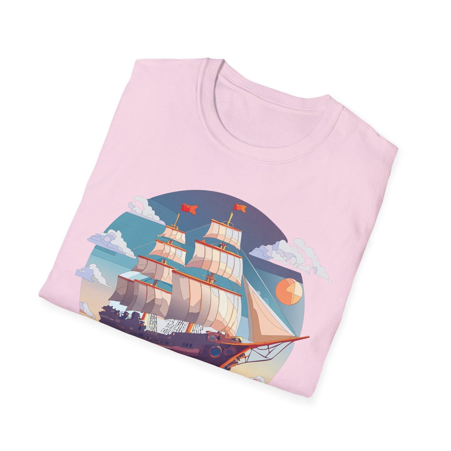 Nautical Ship T Shirts Frigate T Shirts Vessel Tee Shirt Unisex Softstyle T Shirt