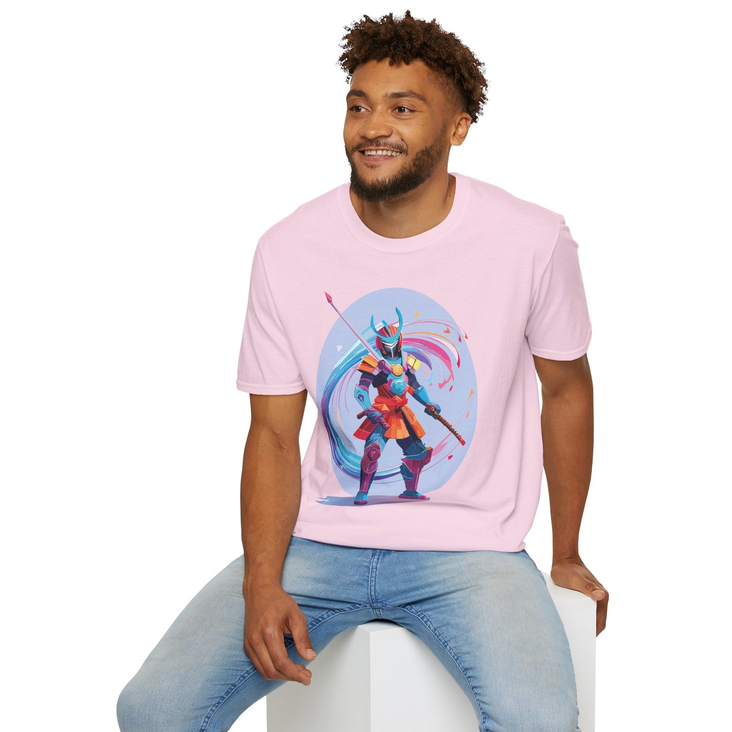 Samurai Shirt Unisex Gildan Softstyle Tee 100 Percent Ring Spun Cotton Samurai Design