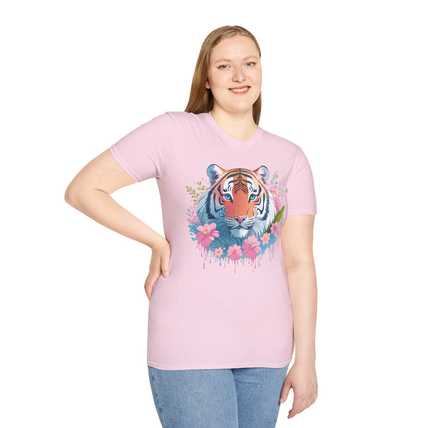 Unisex Tiger Shirt Gildan Softstyle 64000 Cotton Tee Everyday Comfort