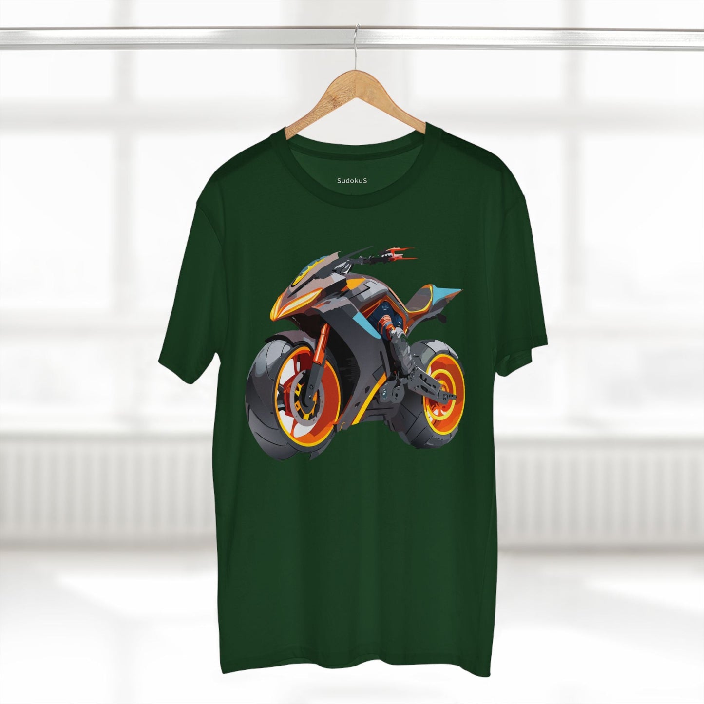 Moto Bike Graphic Unisex 100 Cotton Staple Tee 11