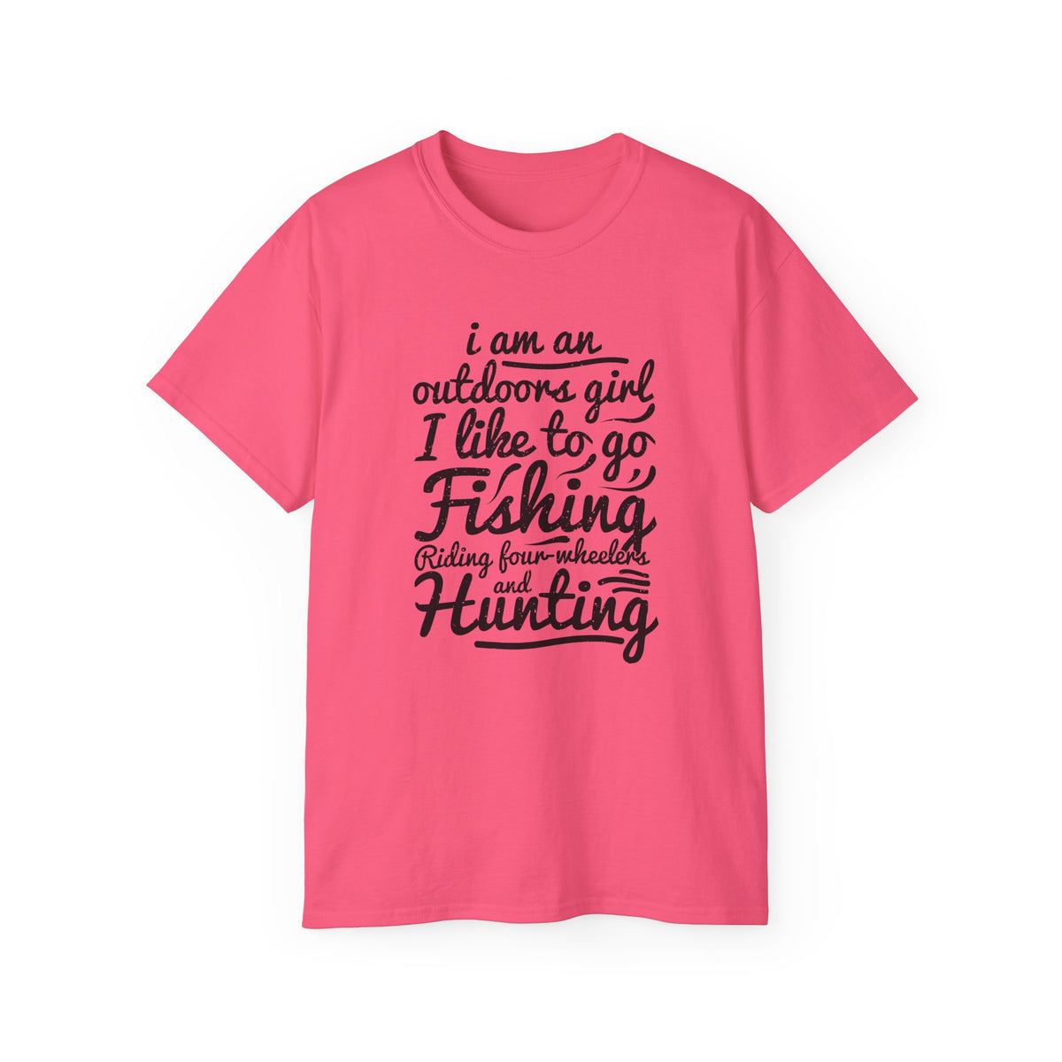 Outdoors Girl I Like To Go Fishing Hunting T-Shirt | Women's Fishing Shirt