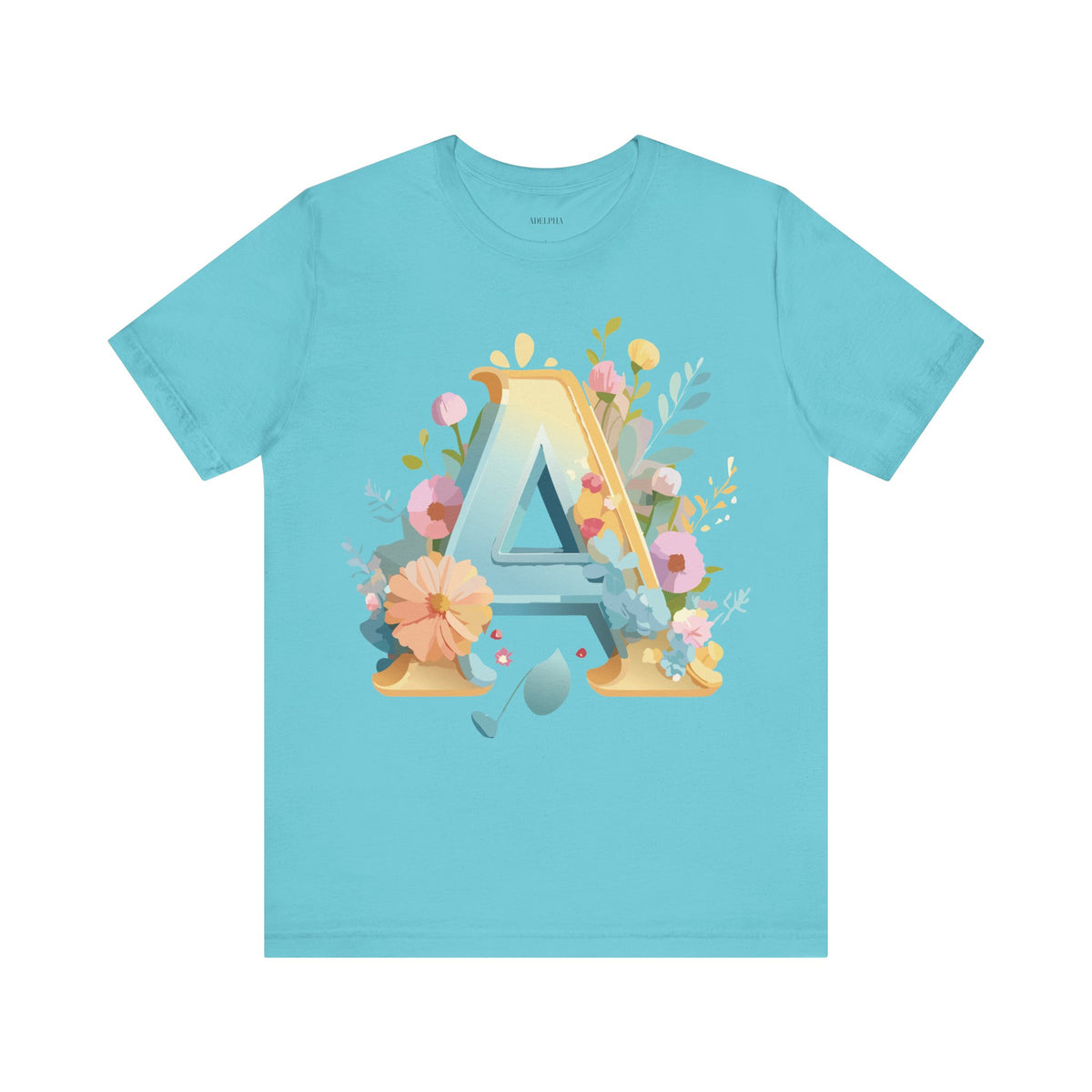 Letter A Graphic Unisex Cotton Bella+Canvas Tee with Art Letter Design