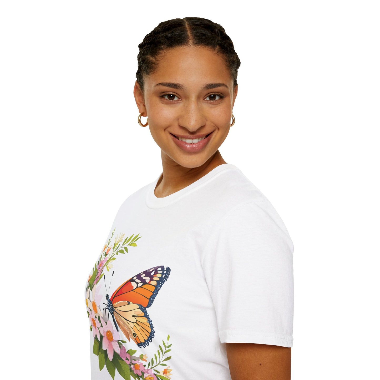Monarch Butterfly T Shirt Unisex Softstyle Gildan 64000 100 Percent Cotton Tee Breathable