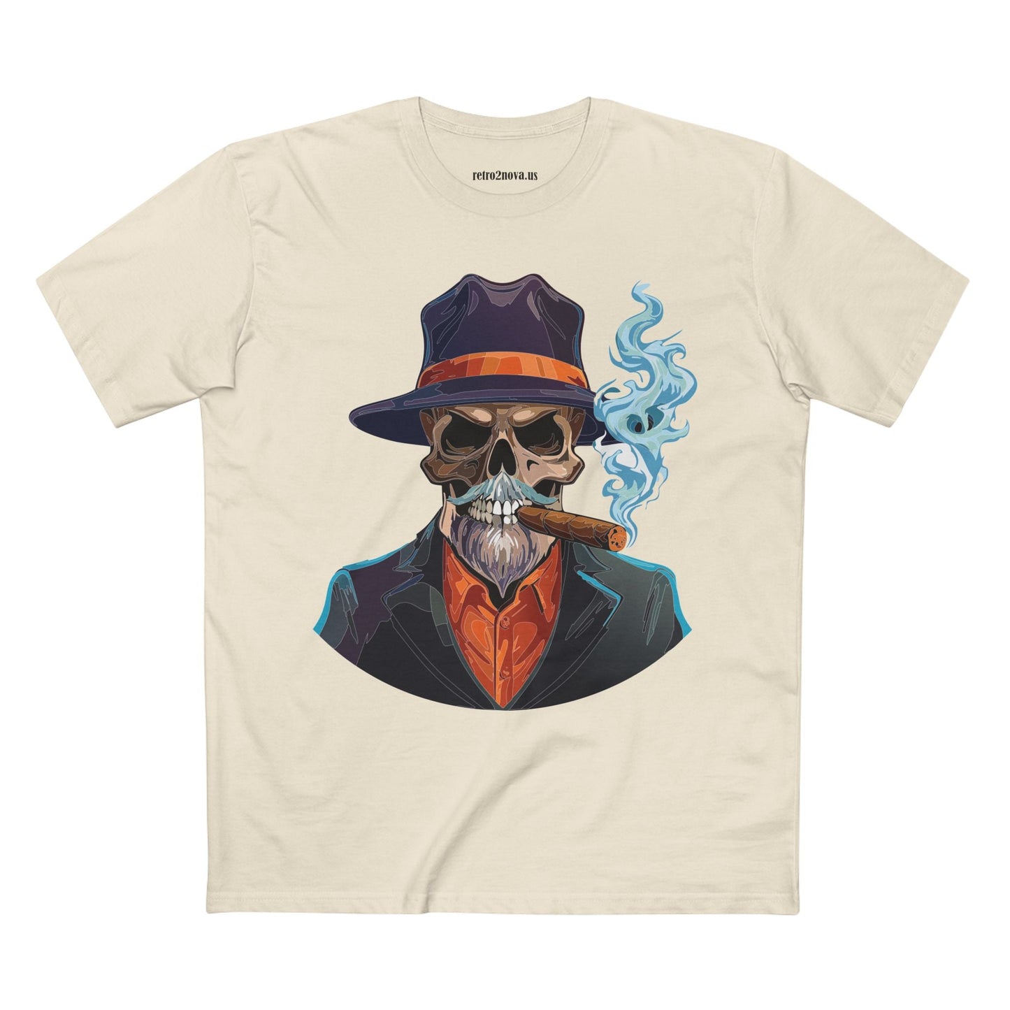 Skull Skeleton Shirt Unisex Premium Cotton Tee With Original Art Design Retro2Nova