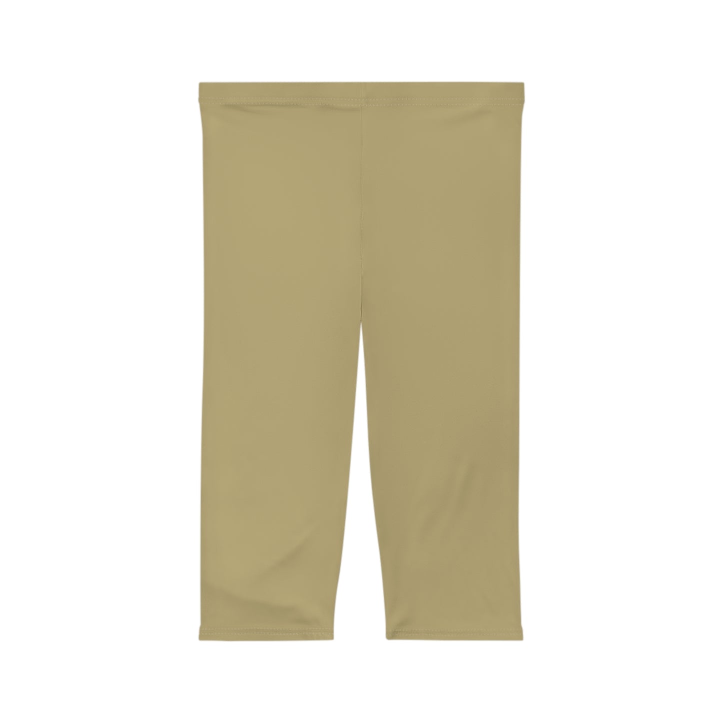 Summer Sand Color Women's Brushed Suede Poly Span Casual Capri Leggings XS-2XL