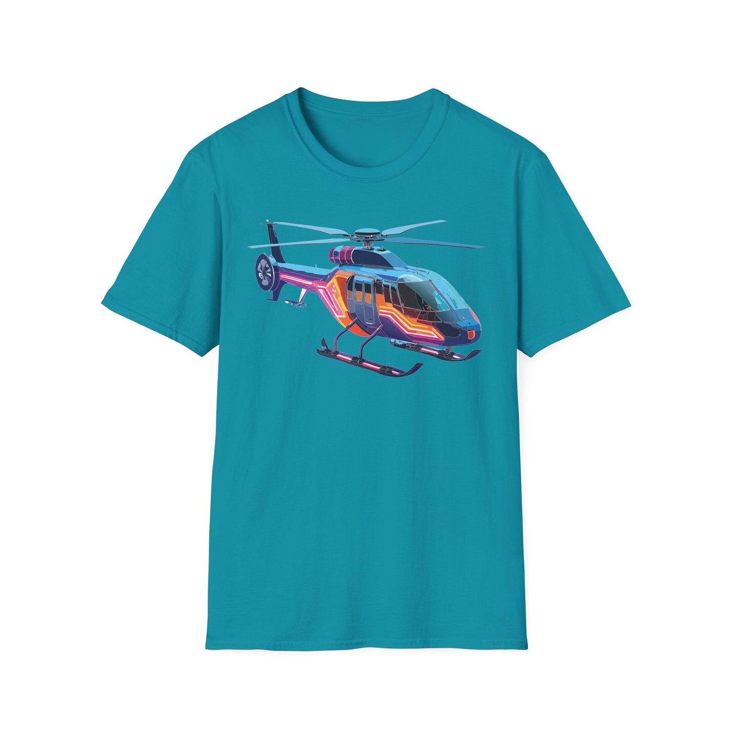 Chopper Helicopter T Shirt Unisex Softstyle 100 Percent Ring Spun Cotton Premium Tee