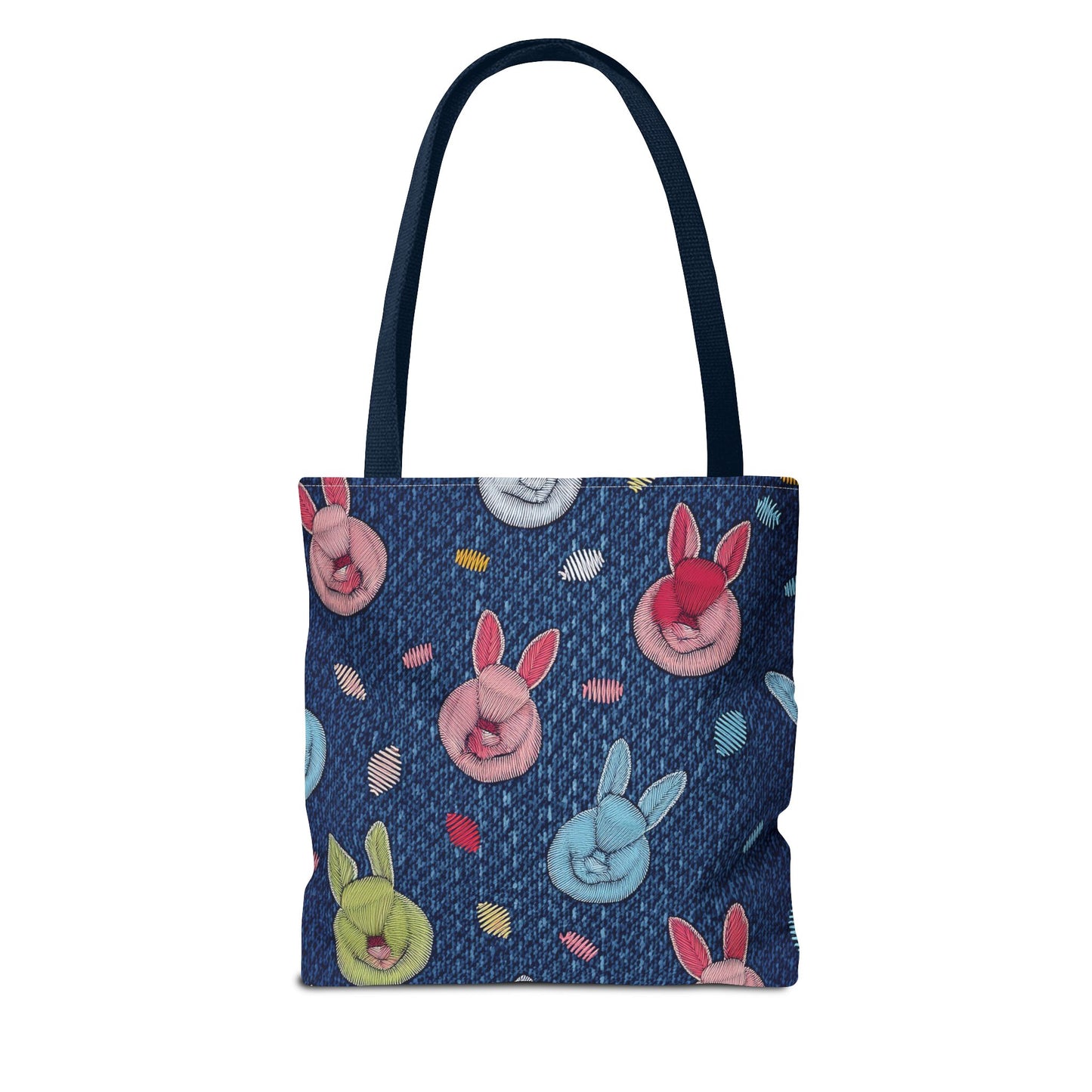 Denim Fabric Imitation Print Unisex Canvas Bag Poly Spun 3 Sizes Tote Bag 192-4