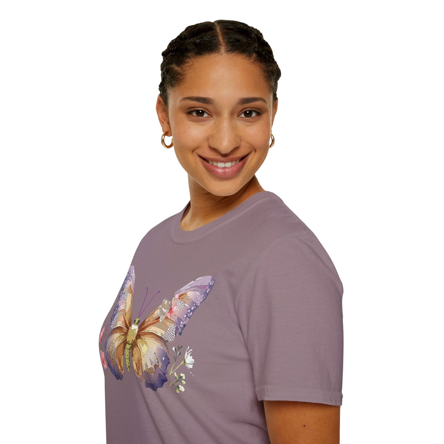 Monarch Butterfly Shirt Unisex Short Sleeve Tee Gildan Softstyle 64000 100 Percent Ring Spun Cotton