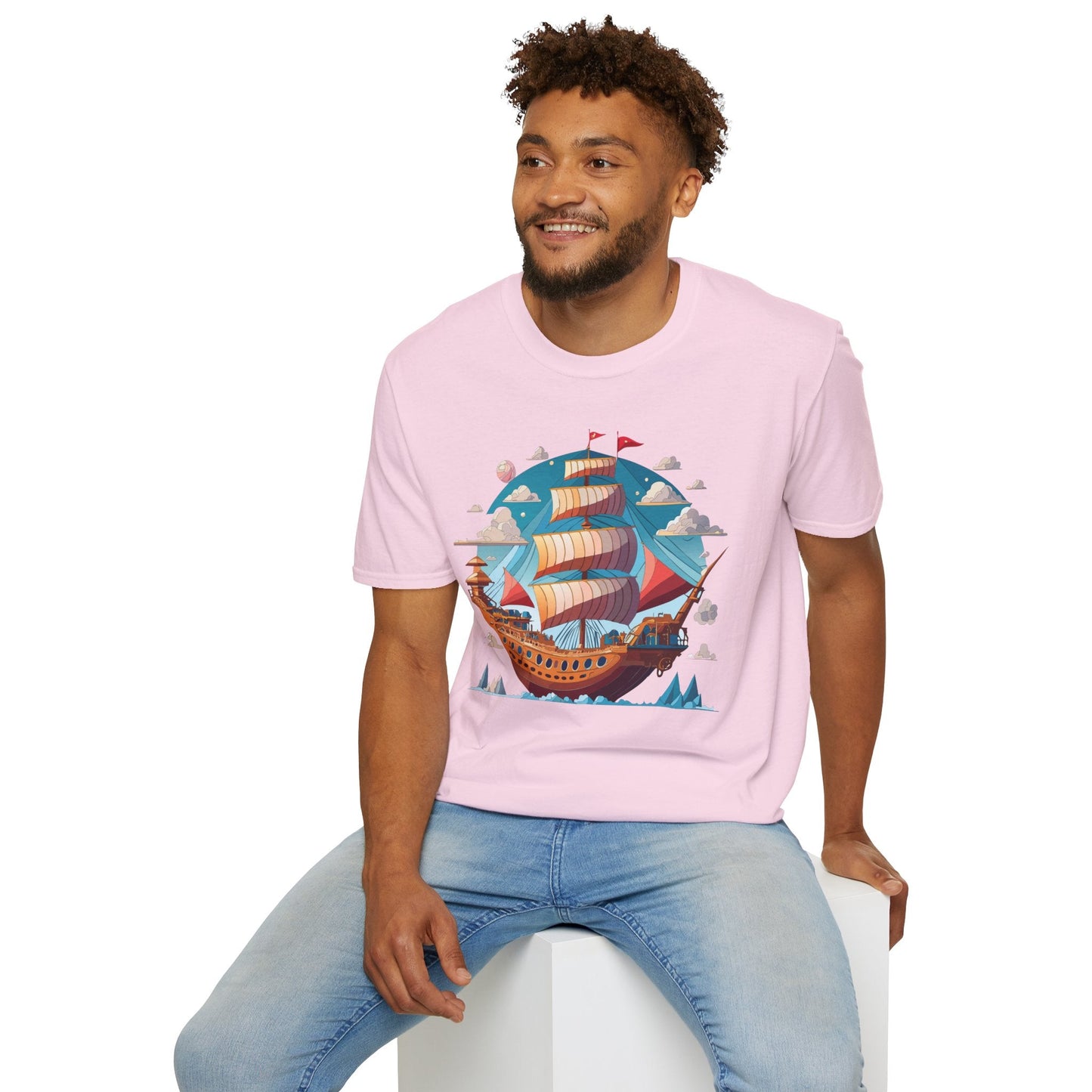 Ship T Shirts Frigate T Shirts Vessel Tee Shirt Unisex Softstyle Cotton Tee Gildan Softstyle 64000