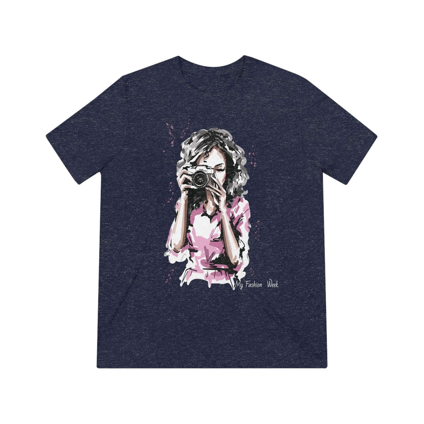 T-shirt tri-mélange avec motif artistique