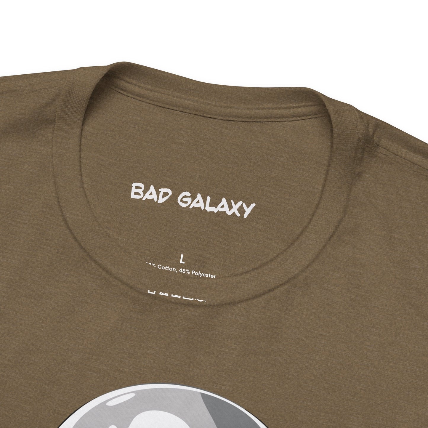 Tee Shirt With Alien From Bad Galaxy 100 Percent Cotton Made To Order Eco Friendly Inks Tee